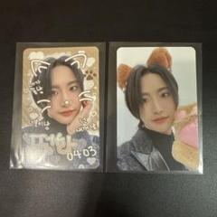 ATEEZ サン MAKESTAR メクス ラキドロ 猫耳 落書き トレカセット ATEEZ アチズ ホンジュン サン ラキドロ 特典トレカ G176 - メルカリ