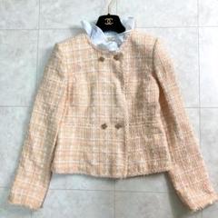 【新品】AUSTIN REED コットン　ノーカラージャケット　38 2025年最新】Austin Reed レディース ノーカラージャケットの
