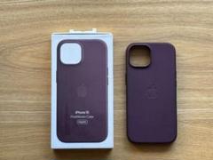 iPhone15 純正 ファインウーブンケース マルベリー