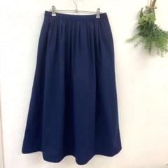 UNIQLOユニクロネイビーロングスカート　撥水ロングフレアスカート