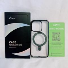 iPhone 15 Pro ケース リング付き クリア　ブラック　MagSafe