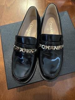 CHANEL ビックCCロゴ　ローファー ブラック　37.5 超美品CHANEL ビックCCロゴローファー ブラック37.5