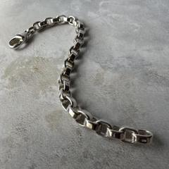 silver925 vintage ブレスレット 80's ドイツ製 ヴィンテージ シンプルチェーンリンクブレスレット シルバー925