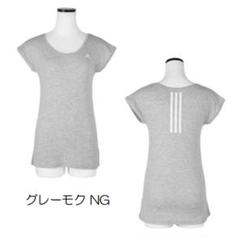 adidas アディダス グレー Tシャツ フレンチスリーブ