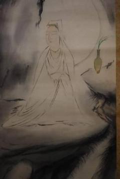 真作/平野長彦/厳上観音図/桐共箱付/布袋屋掛軸HB-805 真作/平野長彦/厳上観音図/桐共箱付/布袋屋掛軸HB-805 - メルカリ