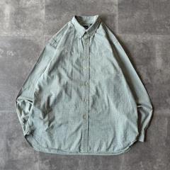 00s OLD GAP ギンガムチェック BDシャツ L グリーン A172