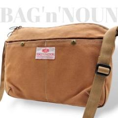 良品　バッグンナウン　POCHETTE　ショルダーバッグ　キャンバス　斜め掛　茶