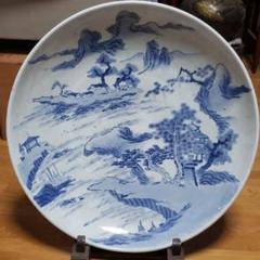色絵古伊万里大鉢阿波淡路國蔵出幕末から明治時代直し傷有り
