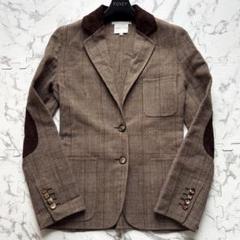 極美品✨CELINE グレンチェック エルボーパッチ テーラードジャケット 36 極美品✨CELINE グレンチェック エルボーパッチ テーラード