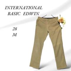 a764EDWINデニムパンツ28inch【M】/ブラウン/バックポケット二重