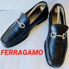 【美品】サルバトーレ フェラガモ 濃茶 ローファー 25cm 除菌・消臭済み Salvatore Ferragamo - サルバトーレ フェラガモ 黒 ローファー