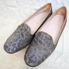 【未使用級】プリティバレリーナズ レオパード ラメ バレーシューズ