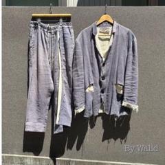 By Walid カットソーモルトンセットアップ　アンティーク　生地　再構築