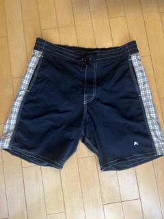 Burberry Black label 黒の水着 チェック柄サイド　m Burberry Black label 黒の水着 チェック柄サイド m - メルカリ