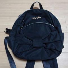 【新品】メゾピアノジュニア　リュック　黒　リボン