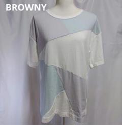 BROWNY ジオメトリック切替Tシャツ