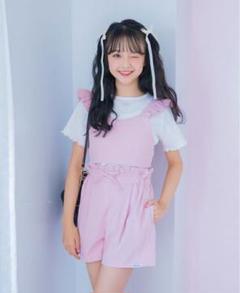新品未使用リボンビスチェ付きT＆キュロットセット140cm
