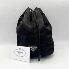 極美品/近年モデル】プラダ 巾着バッグ 黒 ナイロン