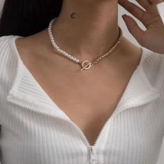 m58最安値セール☆大ヒット商品☆ゴールド パールネックレス チェーン180