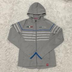 ▲DIADORA ディアドラ▲スポーツウェア パーカーMグレー マルチロゴカラー