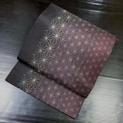 美品【銀通し】紗 唐花 煌めく 袋帯 正絹 s806
