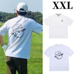 即日発送 マルボンゴルフ シャツ Malbon Golf 半袖 メンズ 白XXL