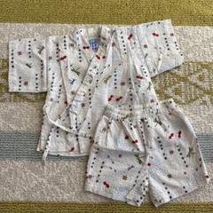 甚平 男の子 80 ミキハウス 金魚 トンボ　白
