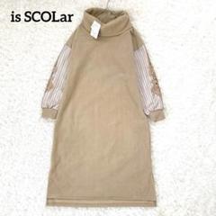 【イズスカラー】タグ付タートルネックワンピース(M)フラワーレース もこもこ