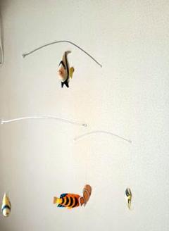 南国の魚　木製モビール　熱帯魚
