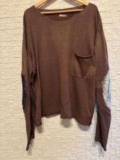 KAPITAL KOUNTRY ブラウン 長袖Tシャツ 肘パッチ KAPITAL KOUNTRY ブラウン 長袖Tシャツ 肘パッチ - メルカリ