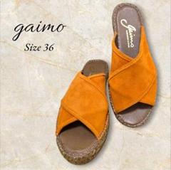 《新品》ガイモ gaimo スエードサンダル 本革 36 23cm スペイン製