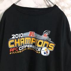 NFL ピッツバーグ・スティーラーズ フロントプリント 半袖Tシャツ ブラック
