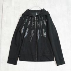 【美品】ニールバレット Neil Barrett ジップアップ パーカー 黒のサムネイル