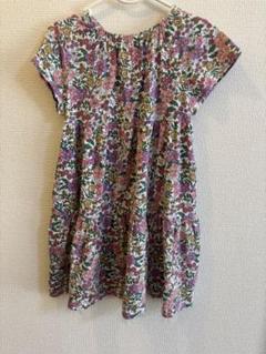 110cm 花柄 半袖ワンピース Aライン