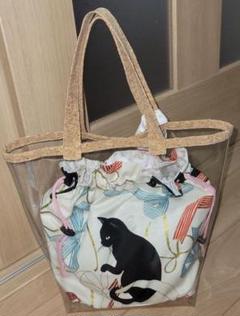 夏にぴったりなコルクのビニールバッグ&巾着セット(=^ェ^=)