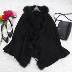 美品✨　トゥービーシック　ポンチョ　ケープ　ウール　ファー　ラビット　サイズF 2025年最新】TO BE CHIC ポンチョ・ケープコートの人気アイテム