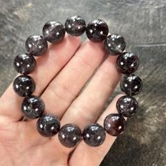 花火　ブラックスーパーセブン ニードルヘマタイトブレスレット