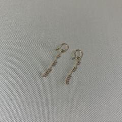美品 ete エテ 刻印付き バー ゴールド フック ピアス 18k ete ピアス ビジュー ハグピアス レディース : ZOZOTOWN Yahoo