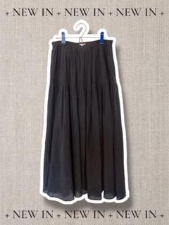 ANAYI スカート ロング フレア サイズ38 M ブラック春夏 黒 アナイ セットアップ対応商品】メッシュフラワーフレア スカート|ANAYI