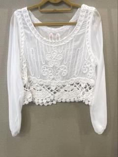 Bali 刺繍入りホワイトブラウス
