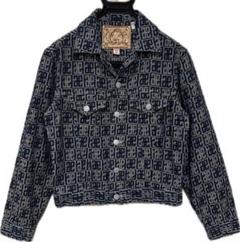 美品✨EVISU デニムジャケット カバーオール 総柄 希少 40