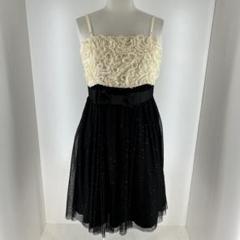 【美品】レストローズ 花フラワーチュールスカート 二次会ワンピース オケージョン 結婚式・パーティー・オケージョンドレス】ラメチュール使い