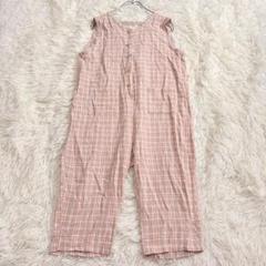 美品✨mamami チェック柄オールインワン キッズ140相当 韓国ブランド