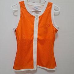 オレンジ メッシュ タンクトップ