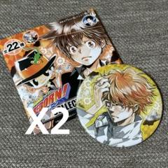 家庭教師REBORN アクリル　コースター　ゴールデン缶バッジ　白蘭 入江正一 家庭教師ヒットマン REBORN！ アクリルコースター／入江正一