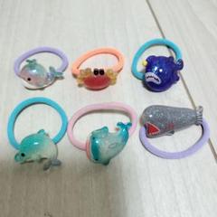 髪どめ 海の生き物 6点セット