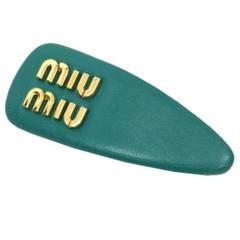 miu miu ヘアピン　バレッタ　グレー、くすみブルー　美品 楽天市場】ミュウミュウ miumiu（ヘアアクセサリー｜レディース