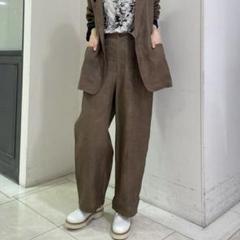 pas de clais｜24ss 柿渋手描き染めナチュラルヘンプパンツ