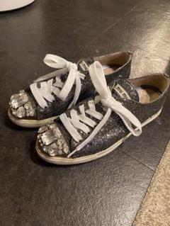 【美品】MIUMIU ミュウミュウ クリスタル ストーン サンダル 36.5 黒 美品】MIUMIU ミュウミュウ クリスタル ストーン サンダル 36.5 黒
