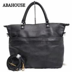美品✨ABAHOUSE オールレザー2wayビジネスバッグ A4収納可 ブラック
